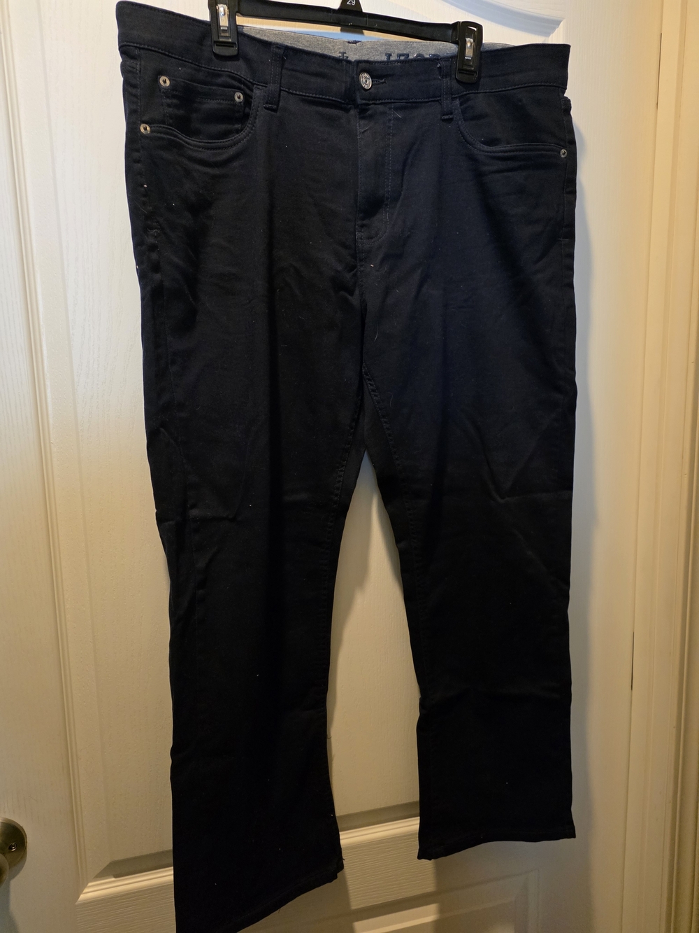 Izod Men's Straight Jeans in Navy Blue